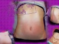 lashes on my belly my sagging belly moves sexy my stomach is excited by the movements of my skin