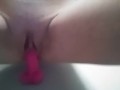 Riding my new dildo and squirting