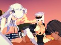 Azur Lane threesome - Belfast x Enterprise - 3D Hentai