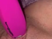 Masturbating with a hairbrush