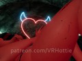 Sexy Red Devil Succubus Rides In POV Lap Dance in Sex Dungeon