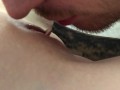 Tongue play with clit close to camera!