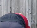 My Naughty Stepsister in Visible Pantyline Seethrough Tight Shorts Gardening - Candid Voyeur 