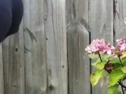 My Naughty Stepsister in Visible Pantyline Seethrough Tight Shorts Gardening - Candid Voyeur 