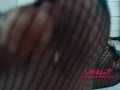 Solo teen show and orders to lick her feet in fishnet socks, femdom, foot worship POV