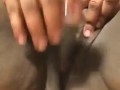 Solo shaven fat pussy