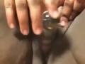 Solo shaven fat pussy