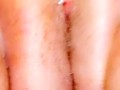 HORNY! Playing With My Creamy Hairy Pussy