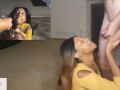 Slutty Ebony Wife IslaCox Spitroasted by TWO Huge Cocks!