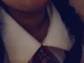 EATING A POPSICLE IN SCHOOL GIRL OUTFIT! WISH IT WAS YOUR DICK