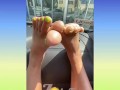 ZolaFoxxx plays with Toes outside medicinal clinic