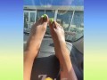 ZolaFoxxx plays with Toes outside medicinal clinic