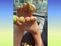 ZolaFoxxx plays with Toes outside medicinal clinic