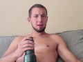 GIRTHYYYYGARYYY Stuffs Wet Fleshlight Full Of His Massive Cock Til Cumming All Over Himself!!