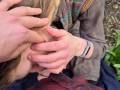 Slut Sucks Cock in Public Park and Gets a Face Full of Cum (And Loves It)