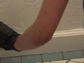 Indian Bhabhi enjoys scrubbing bathroom clean