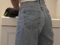 [Voyeur Cam] Germaphobe GF scrubs my bathroom during Covid 19