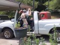 Dressing in the driveway