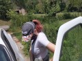 Dressing in the driveway
