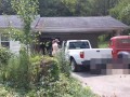 Dressing in the driveway