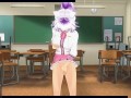 3D HENTAI Schoolgirl in pink turned me on with dirty talk and allowed me to cum in pussy