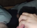 Girlfriend is scratching my dick with her hot long nails