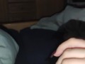Girlfriend is scratching my dick with her hot long nails
