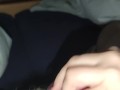 Girlfriend is scratching my dick with her hot long nails