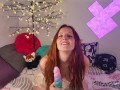 Horny Redhead Elf fucks herself with unicorn horn has magical orgasm w/ bad dragon dildo