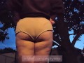 BBW TEASES WITH HUGE TITS AND ASS OUTSIDE AT NIGHT