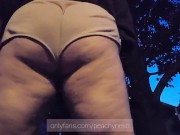 BBW TEASES WITH HUGE TITS AND ASS OUTSIDE AT NIGHT