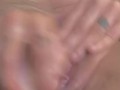 Oil soaked pierced milf puss
