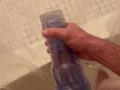 Insane Fleshlight Deepthroat in Shower