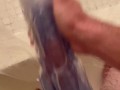 Insane Fleshlight Deepthroat in Shower