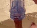Insane Fleshlight Deepthroat in Shower