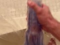Insane Fleshlight Deepthroat in Shower