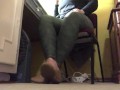 Sexy Candid shoeplay in flats