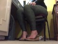 Sexy Candid shoeplay in flats