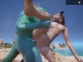 Wild Life / Scaly and Furry, Hot Wolf girl Fucks with Lizard