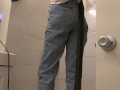 Bombshell Desi Girl Vacuuming the Bathroom in Crop Top and Jeans