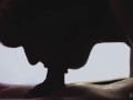 Epic no hands deepthroat blowjob