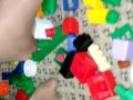 Sexy nylon feet walking on legos