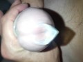 Cumming in condom thick cock masturbation
