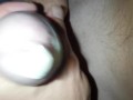 Cumming in condom thick cock masturbation