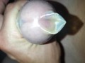 Cumming in condom thick cock masturbation