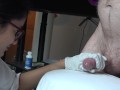 CUM IN MY LATEX GLOVES - Nurse Jerks Off Her Patient With Gloves On