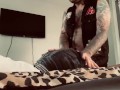 Tattooed punk boy fucks tatted punk girl from behind after she gets her clit pierced 