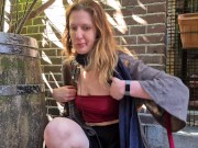 Risky public masturbation in Amsterdam Centrum