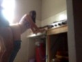 my step-cousin gets horny in the kitchen and i fuck her hard