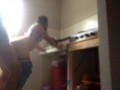 my step-cousin gets horny in the kitchen and i fuck her hard